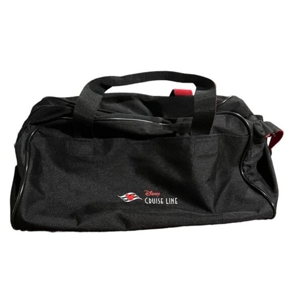 Disney Cruise Line DCL Logo Duffle Travel Bag Black/Red Vintage Mickey Mouse - Picture 1 of 4